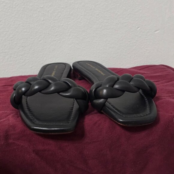 Loeffler Randall Braided Bond Flat Sandal in Black Size US Womens 6.5 B - Picture 4 of 7